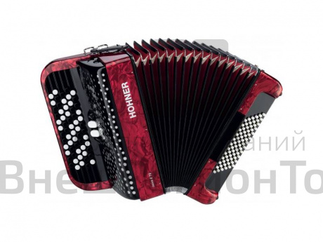 Кнопочный аккордеон HOHNER Nova II 72 (A1563) 3/4 Red гриф B.