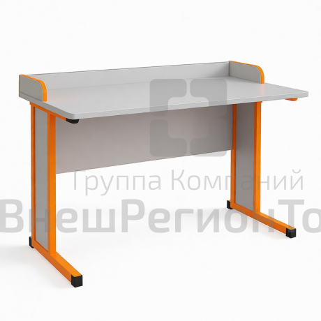 Стол ученический прямоугольная труба (зашивка и экран из ДСП) борт ДСП.