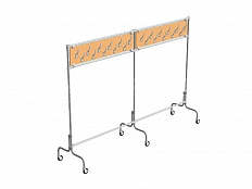 Вешалка напольная 2-х секционная передвижная