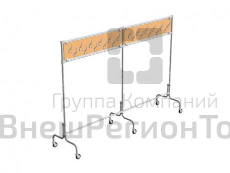 Вешалка напольная 2-х секционная передвижная.