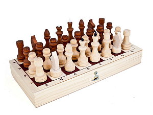 Шахматы обиходные парафинированные с доской ДВП
