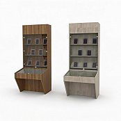 Витрина застекленная на замке 3 полки 800х700(255)х2140(750)