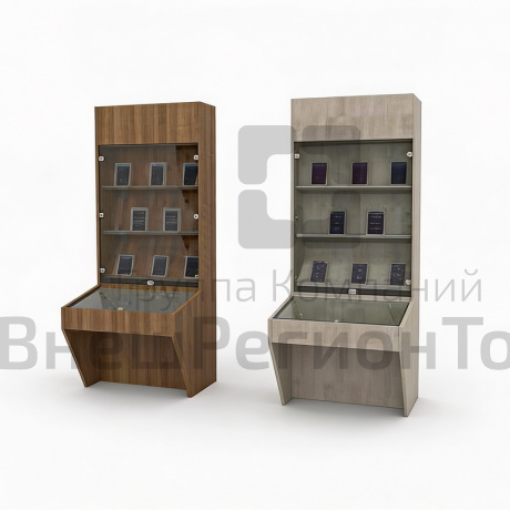 Витрина застекленная на замке 3 полки 800х700(255)х2140(750).