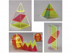 Набор прозрачных геометрических тел с сечениями, дополнительный