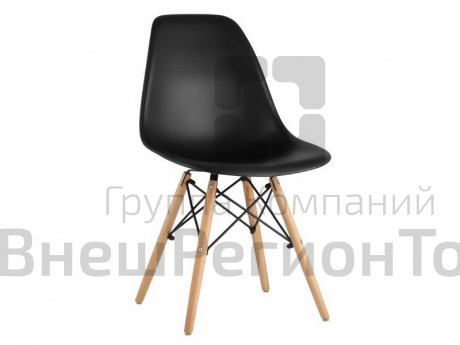 Стул черный, дер. ножки.