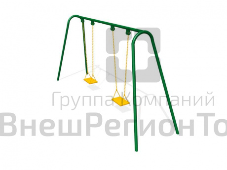 Качели двухсекционные на цепях.