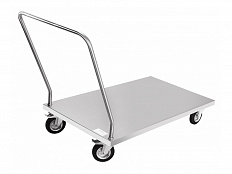 Тележка грузовая, нерж.ст., 2 поворотных колеса, 1260х600х935 мм