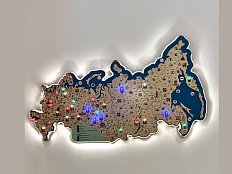 Игровой декоративный элемент Карта интерактивная “Путешествуем по России”