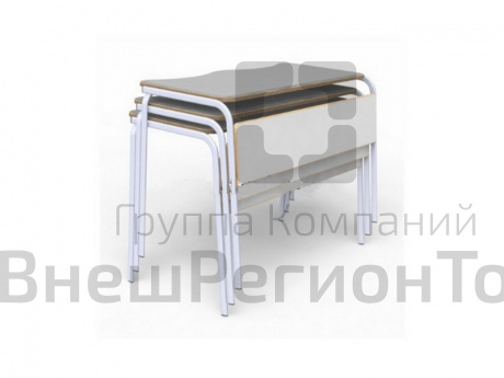 Парта двухместная стопируемая, с экраном.