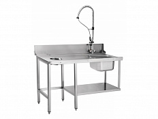 Предмоечный стол для посудомоечной машины  купольной, 151,2x70,2x108 см