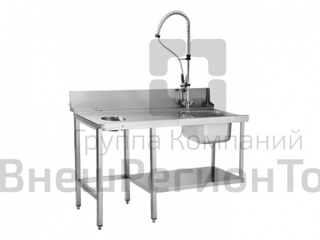 Предмоечный стол для посудомоечной машины  купольной, 151,2x70,2x108 см.