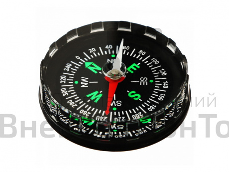 Компас жидкостной пластиковый, диаметр 40 мм.