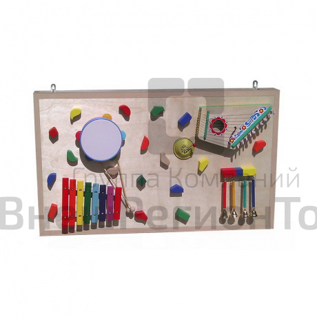 Панель тактильная с музыкальными инструментами 900х520 мм.