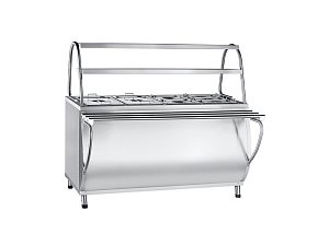 Паровой мармит на 2 блюда, длина 1500 мм