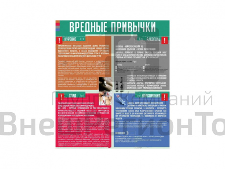 Стенд "Вредные привычки".