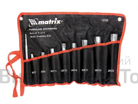 Набор ключей торцевых трубчатых, 9 шт..