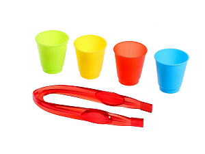 Набор для сортировки «Пинцет и стаканчики», по методике Монтессори