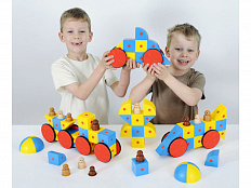 Конструктор Полидрон Магнитные блоки 3D Супер 68 деталей (5+) комплект на группу