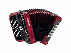 Кнопочный аккордеон HOHNER Nova II 72 (A1563) 3/4 Red гриф B