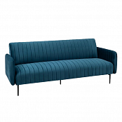 Диван прямой Дрезден велюр синий