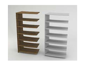 Стеллаж Волна 2-сторонний 6 полок 983х569x2090 пристраиваемый сквозной