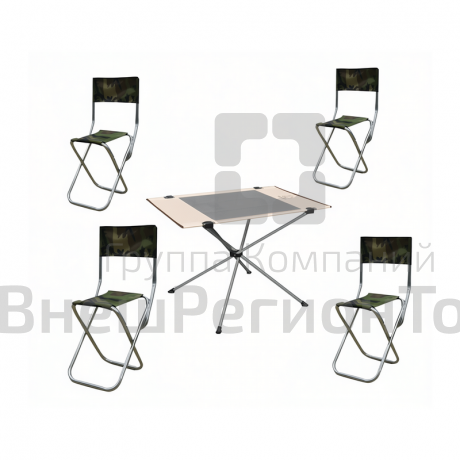 Стол переносной раскладной с комплектом стульев.