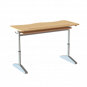 Парта двухместная с полкой