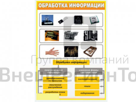 Стенд Обработка информации, 100х70.