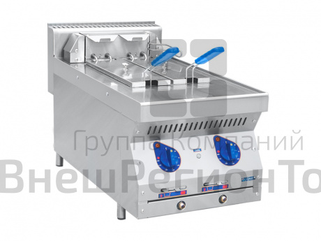 Фритюрница электрическая настольная, нерж.ст., 2 ванны V19,8 дм3.