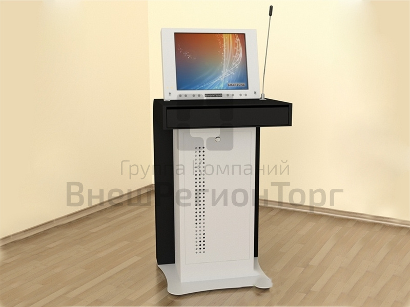 Интерактивная трибуна (металлическая рама, панель МДФ) тип 1.