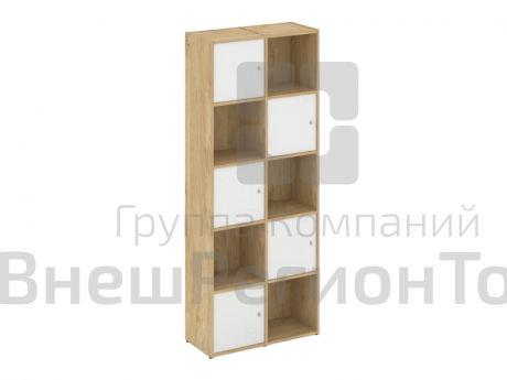 Система хранения №8 Тиквуд Светлый/Белый.
