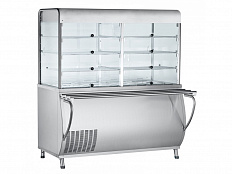 Прилавок холодильный закрытый Патша, 3 полки, нейтр.шкаф, L1500 мм