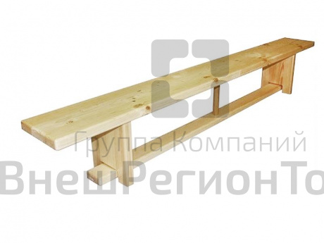 Гимнастическая скамья 3 м с деревянными ногами.