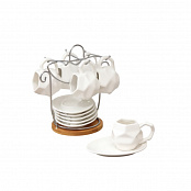 Набор чайный "Эстет", 12 предметов, на деревянной подставке