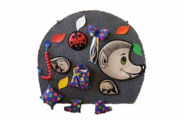 Игровое тактильное панно Ежик, 770х700 мм