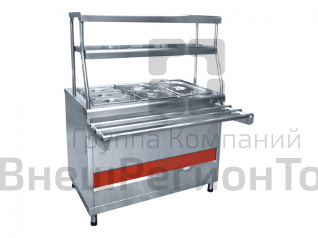 Мармит паровой для вторых блюд Аста, 2 полки + гастроемкости, L1120 мм.