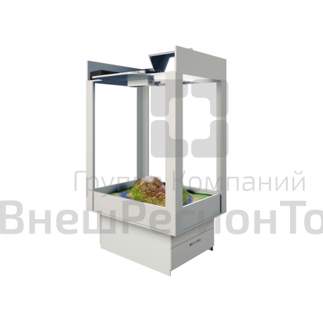 Тумба для интерактивной песочницы "Домик" на колёсиках.