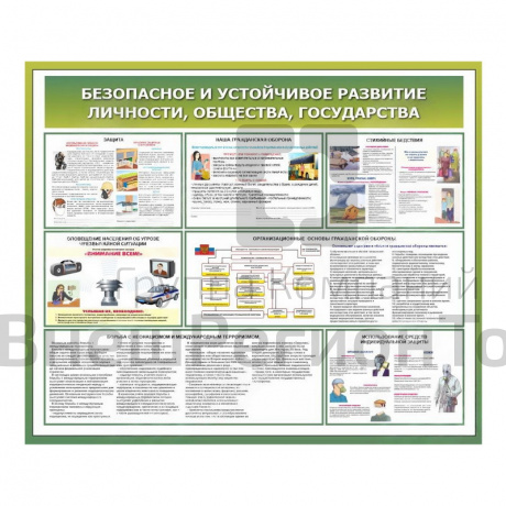 Стенд "Безопасное и устойчивое развитие личности, общества, государства".