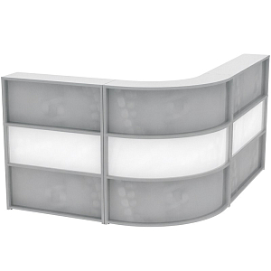 Кафедра библиотечная 1700х2000х1140 мм (серый/белый)