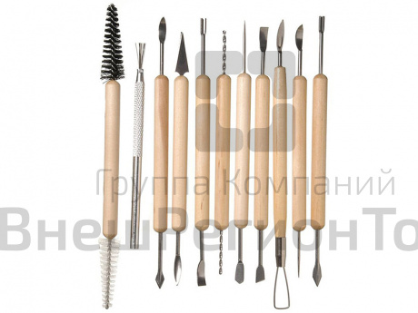 Набор инструментов для работы с глиной, 11 предметов.