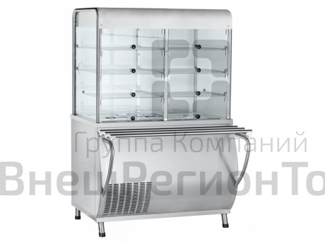 Прилавок холодильный закрытый Патша, 3 полки, нейтр.шкаф, L1120 мм.