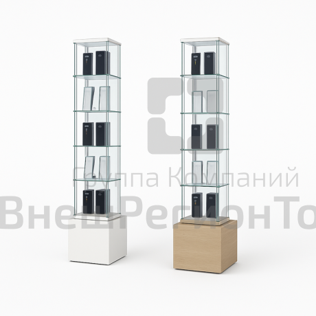 Витрина вращающаяся 5 полок 450х450х1800.