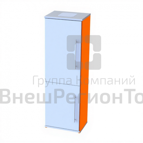 Шкаф лабораторный для реактивов и приборов металлический, 600х450х1900.