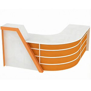 Кафедра библиотечная 1828х1800х1052 мм (оранжевый/белый)