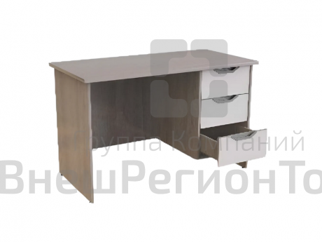 Стол письменный однотумбовый с тремя ящиками (ЛДСП 16 мм, рег.опоры).