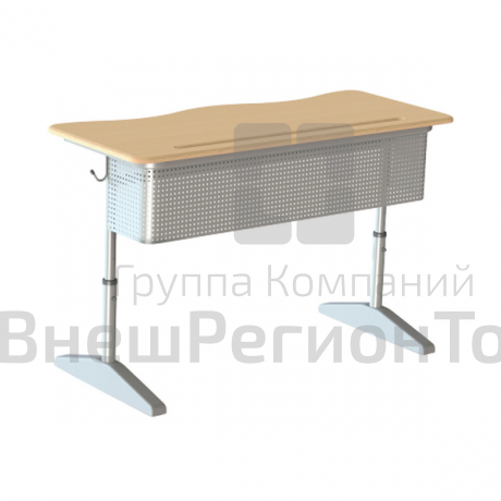 Парта двухместная с перф. экраном.