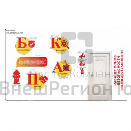 Комплект для оформления кабинета ОБЖ.
