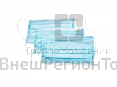 Индивидуальная трехслойная маска - 100 шт..