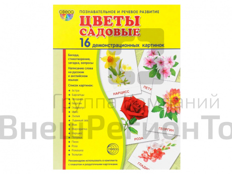 Демонстрационные картинки "Цветы садовые".