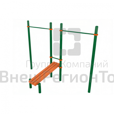 Комплекс два турника и скамья для пресса.